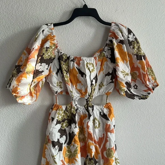Faithfull the Brand Trinita Maxi Dress in Elvinna Floral Print, NWT, Size M
